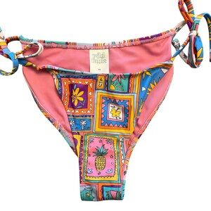 Wild Fable Pink Multicolor Girls' Tie-Side Bikini Bottoms XS